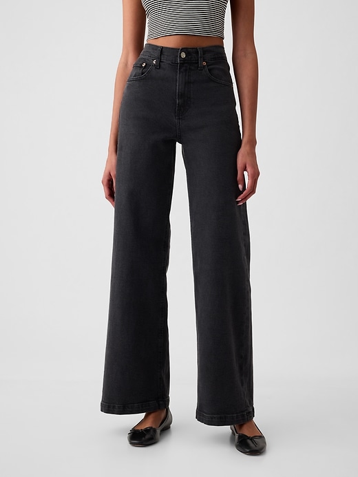 Image number 2 showing, High Rise Stride Wide-Leg Jeans