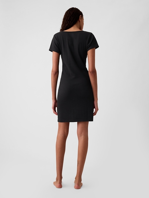 2 of 8 showing, with the color true black of product Pointelle PJ Dress