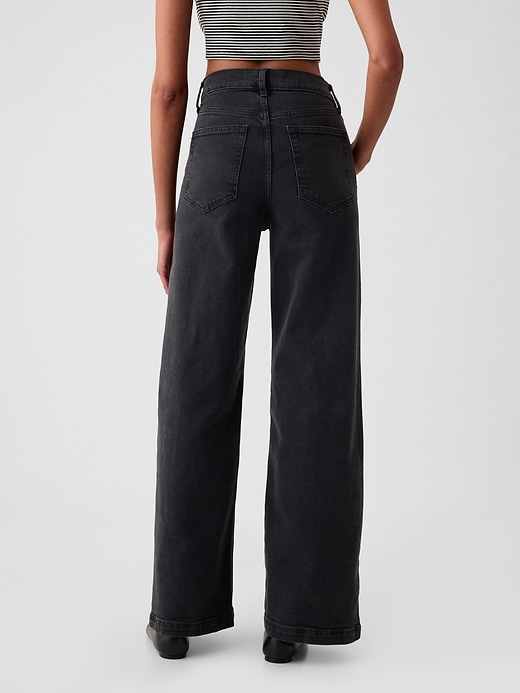 Image number 4 showing, High Rise Stride Wide-Leg Jeans