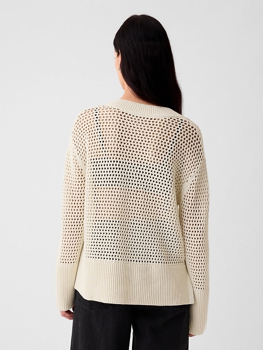 Image number 2 showing, 24/7 Split-Hem Crochet Sweater