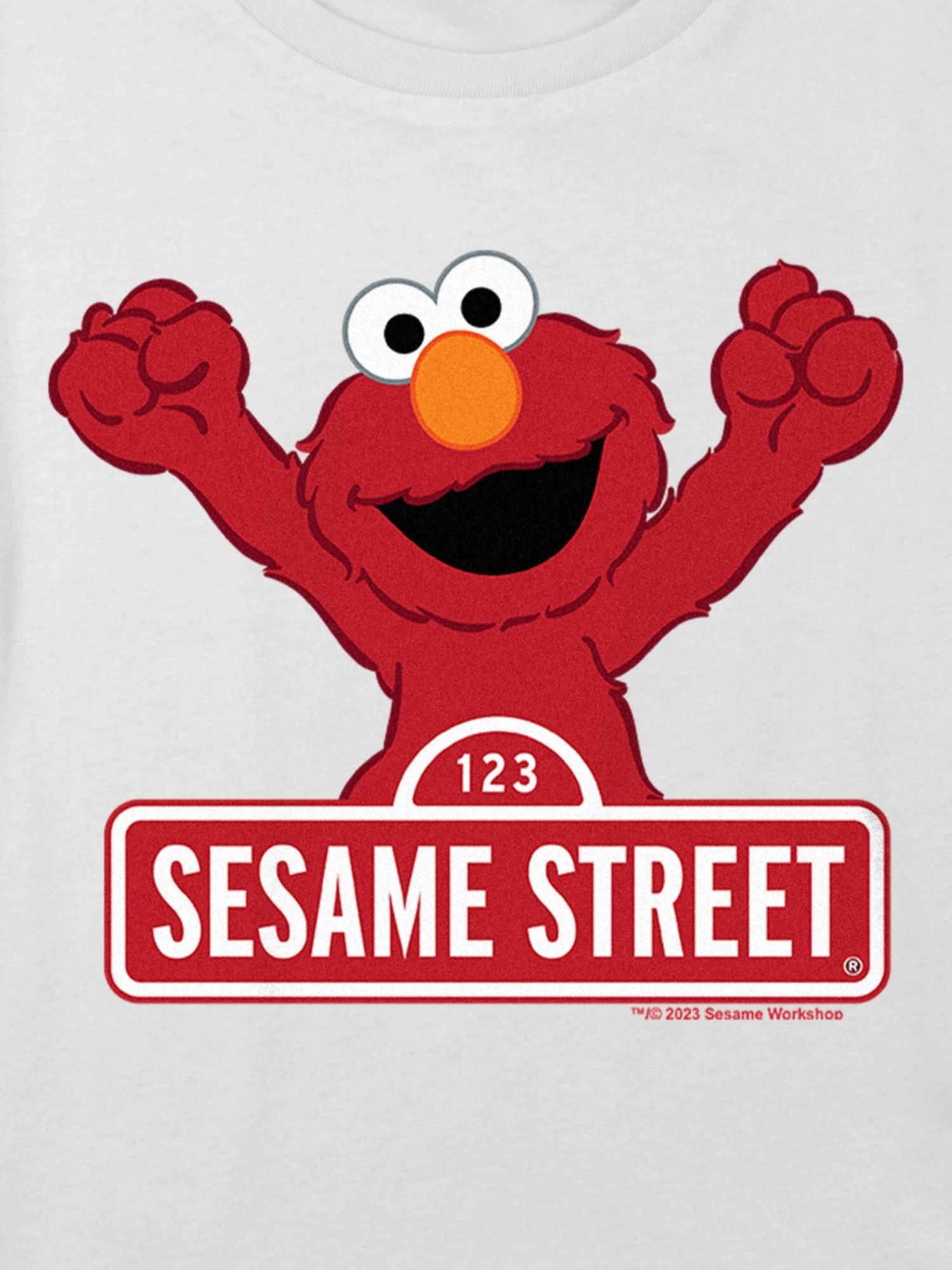 Kids Sesame Street Elmo Street Sign Graphic Boxy Crop Tee | Gap