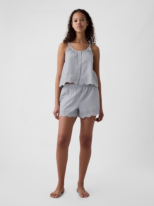 Image number 3 showing, Eyelet Poplin PJ Shorts