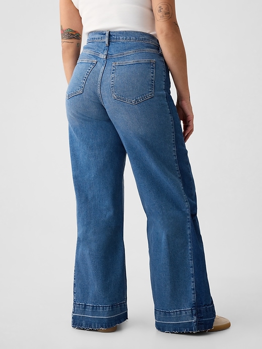 Image number 6 showing, High Rise Stride Wide-Leg Jeans