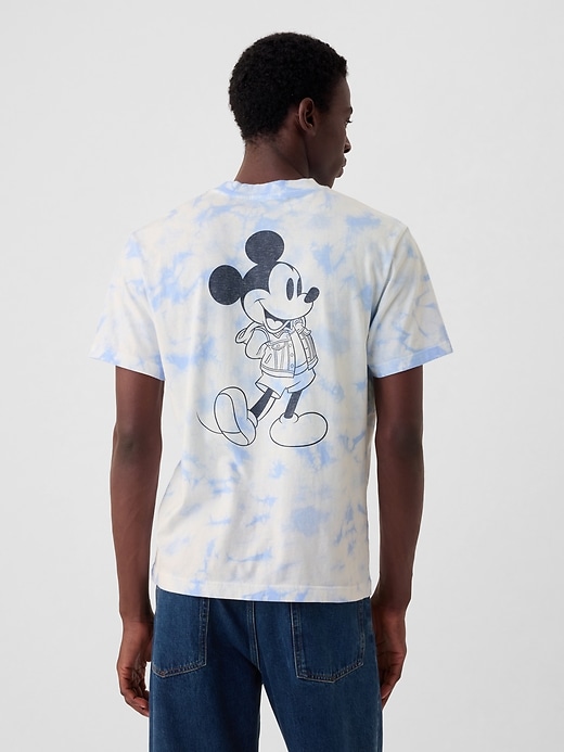 2 of 8 showing, with the color bicoastal blue of product Gap × Disney Mickey Mouse Graphic T-Shirt