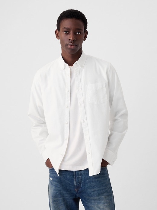 Image number 7 showing, Classic Oxford Shirt in Untucked Fit