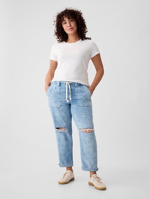 Image number 5 showing, Mid Rise Easy Pull-On Jeans