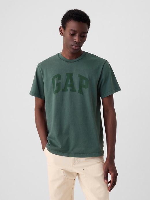 1 of 8 showing, with the color moores green of product Gap Arch Logo T-Shirt