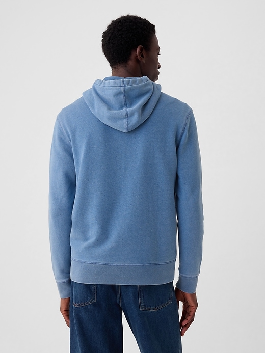 2 of 8 showing, with the color light indigo of product Gap Logo Full-Zip Hoodie