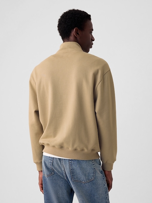 2 of 8 showing, with the color iconic khaki of product Gap Logo Heavyweight Pullover
