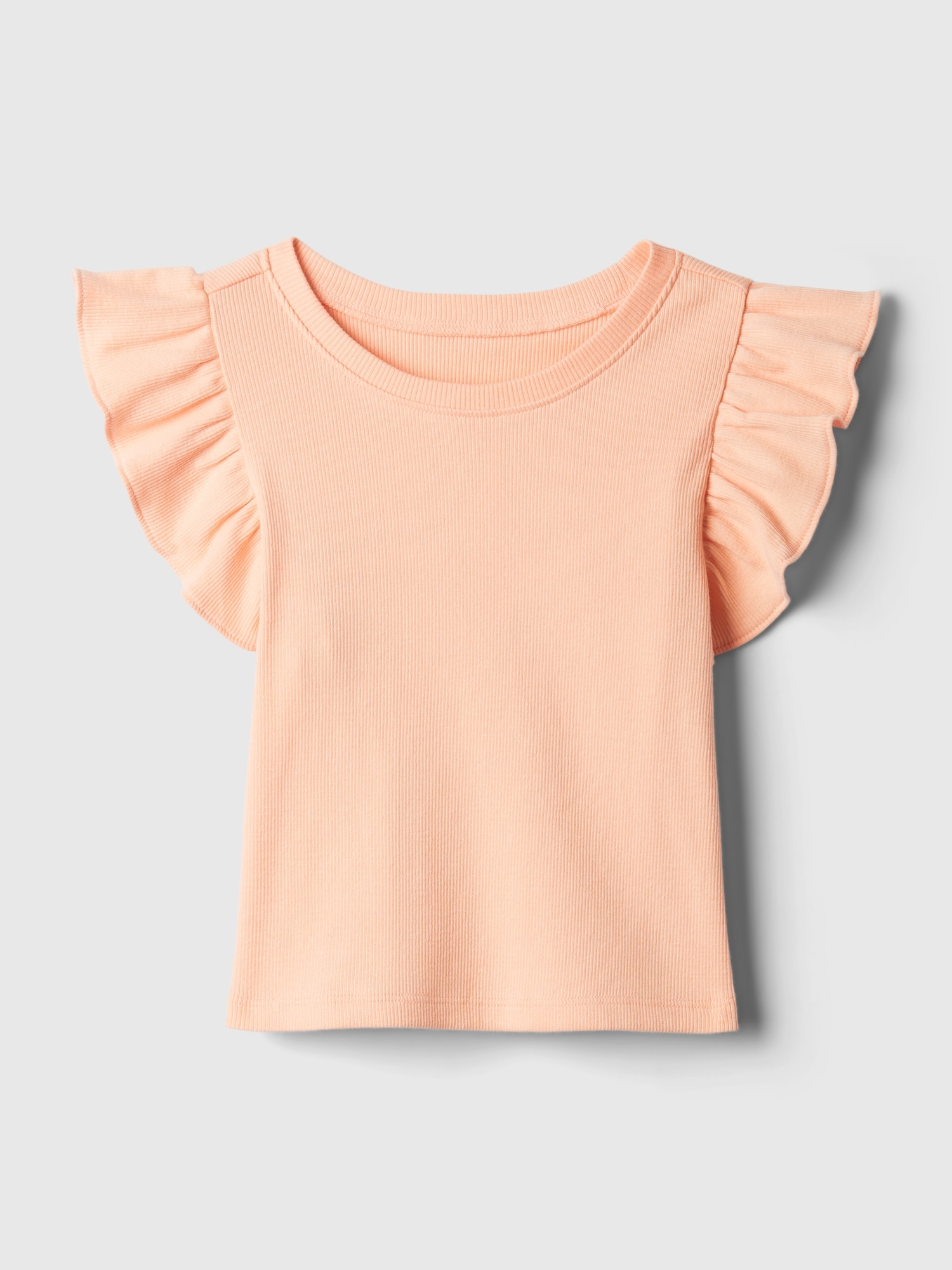 Shop Gap Baby Mix & Match Ruffle T-shirt In Peach Parfait
