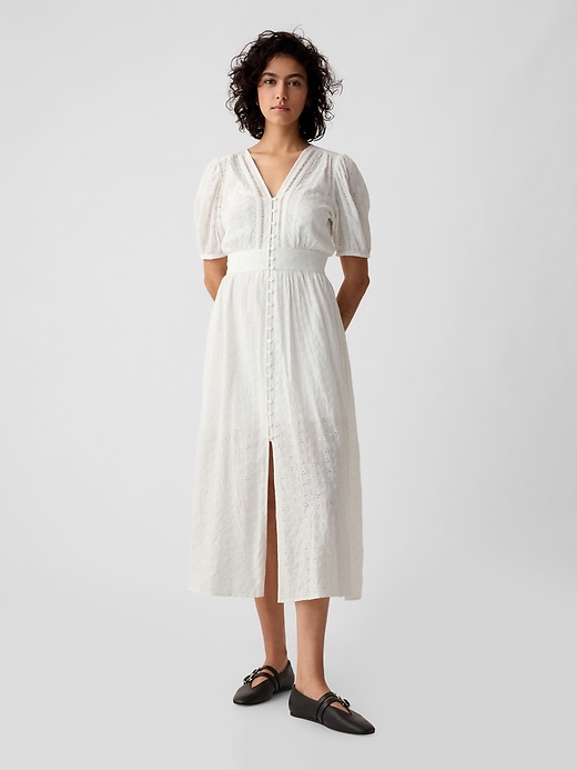 Image number 1 showing, Eyelet Maxi Dress