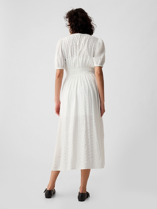 2 of 8 showing, with the color new off white of product Eyelet Maxi Dress