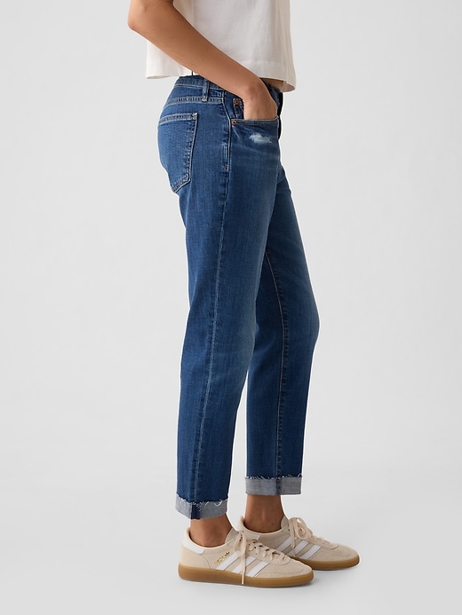 Image number 8 showing, Mid Rise Girlfriend Jeans