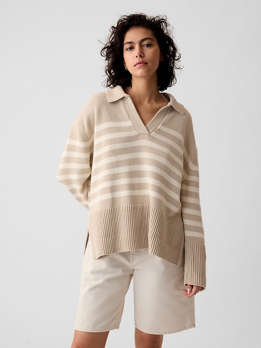 Image number 6 showing, 24/7 Split-Hem Polo Sweater