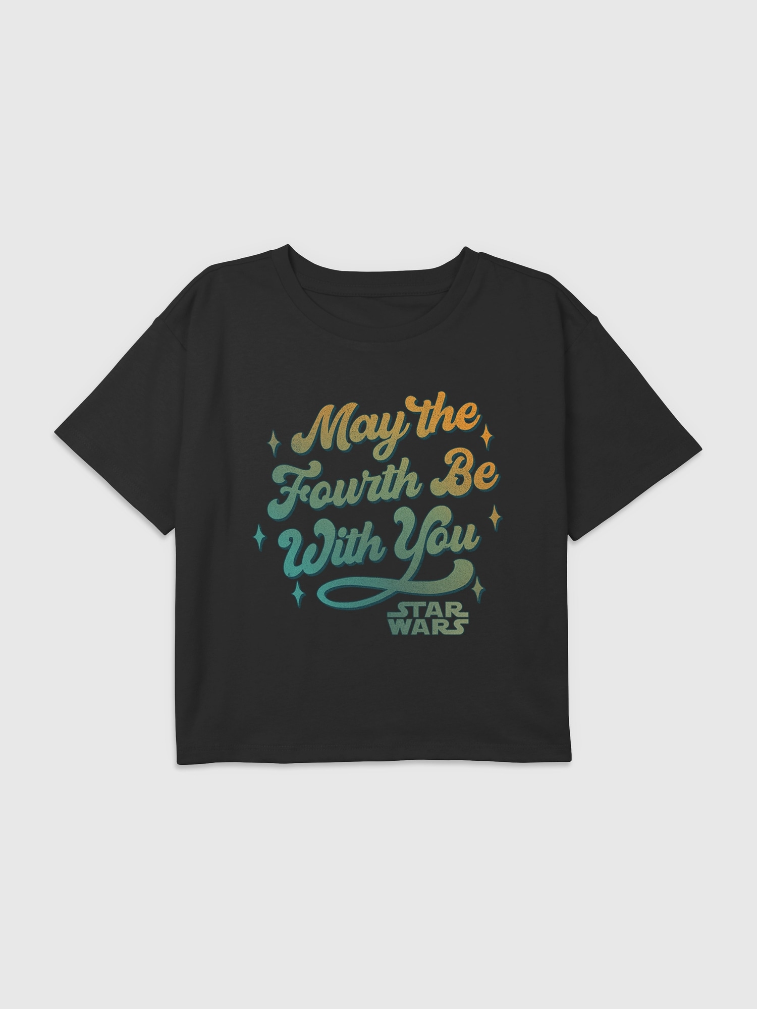 Kids Star Wars May The Fourth Be With You Graphic Boxy Crop Tee