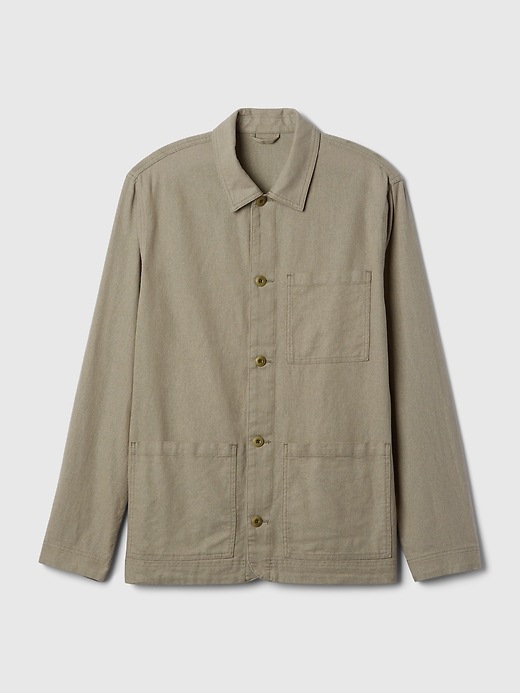 LIDNM RAYON LINEN CHORE JACKET（RAYON LINEN CHORE JACKETM
