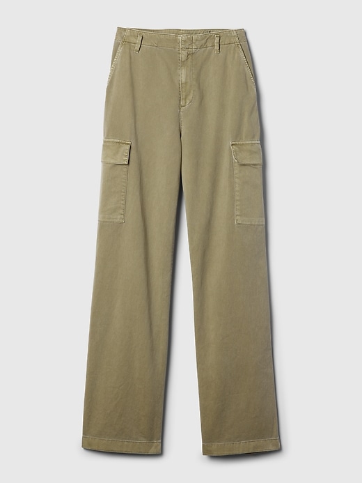 Image number 7 showing, Mid Rise Loose Khaki Cargo Pants