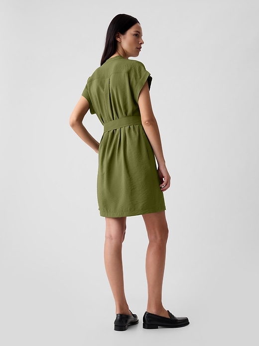 2 of 8 showing, with the color army jacket green of product Utility Mini Shirtdress