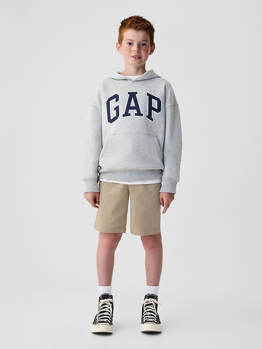 1 of 8 showing, with the color iconic khaki of product Kids Uniform Dressy Shorts