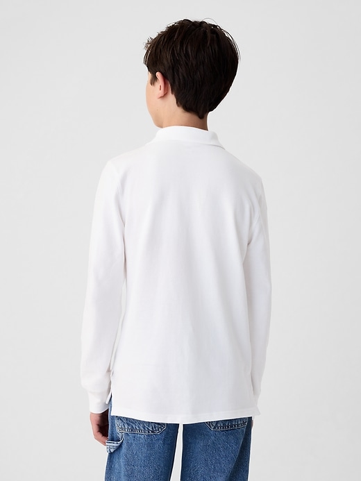 Image number 2 showing, Kids Organic Cotton Uniform Polo Shirt