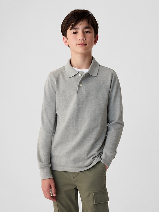Image number 6 showing, Kids Organic Cotton Uniform Polo Shirt