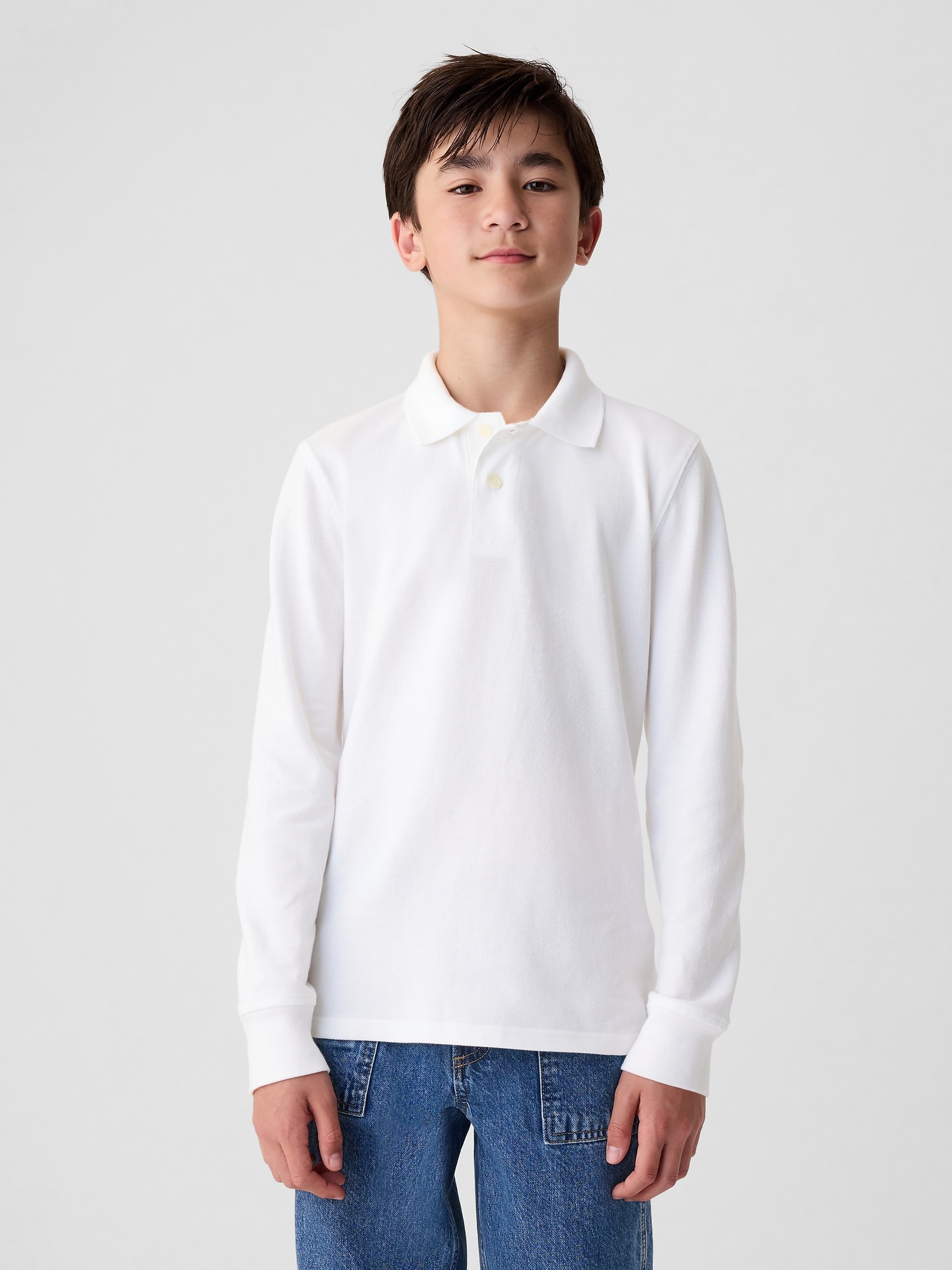 Kids Organic Cotton Uniform Polo Shirt