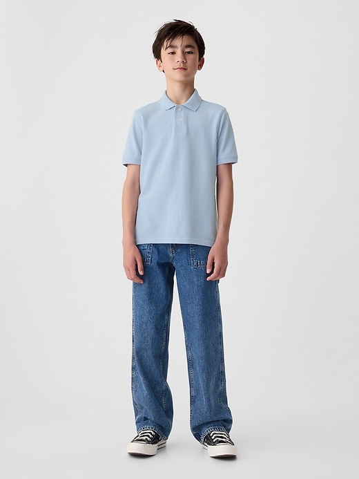 Image number 2 showing, Kids Organic Cotton Uniform Polo Shirt