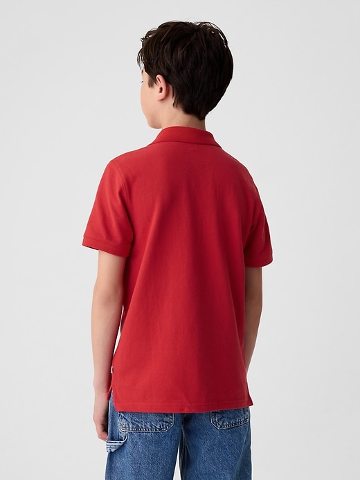 Image number 2 showing, Kids Organic Cotton Uniform Polo Shirt