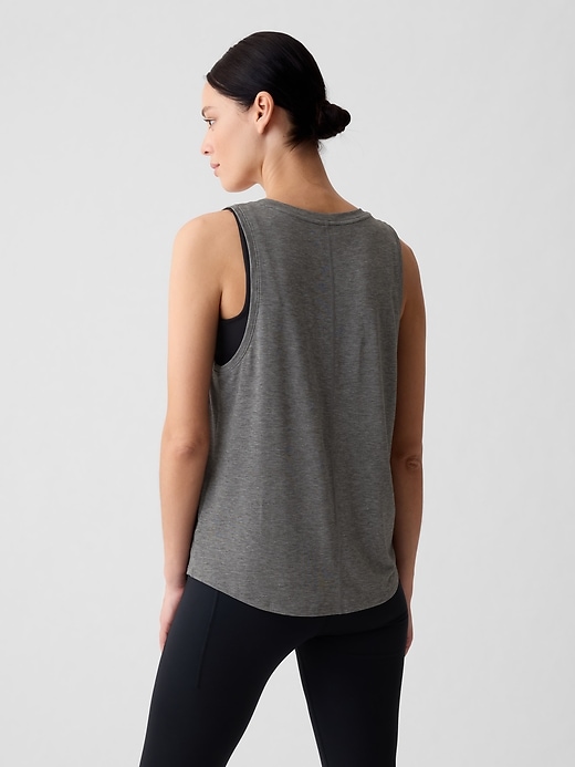 2 of 8 showing, with the color heather grey of product GapFit Muscle Tank Top