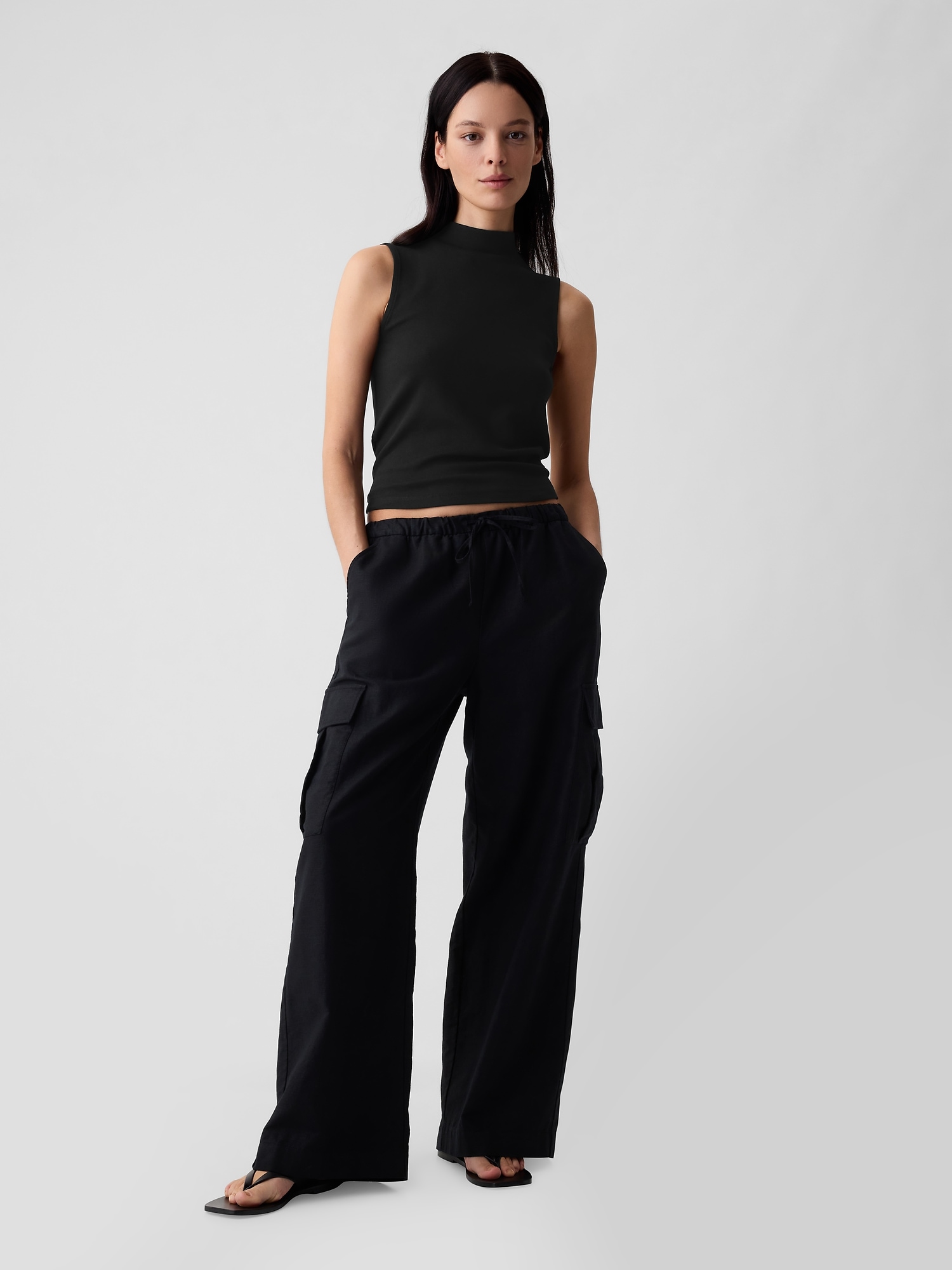 Modern mockneck tank top gap