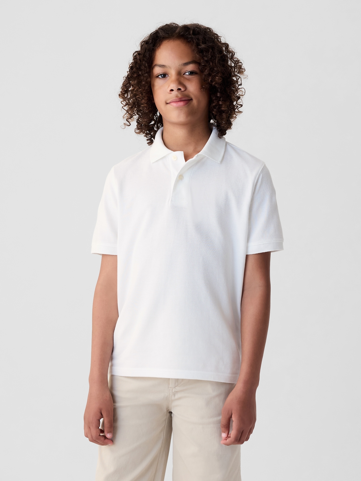 Kids Organic Cotton Uniform Polo Shirt