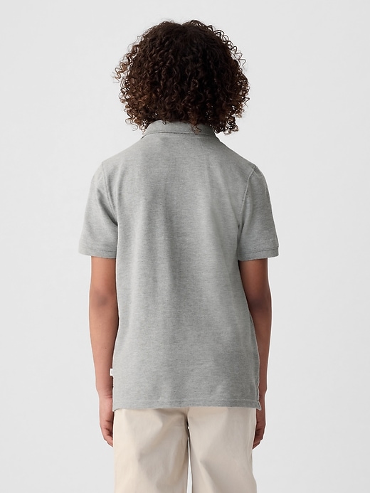 Image number 2 showing, Kids Organic Cotton Uniform Polo Shirt