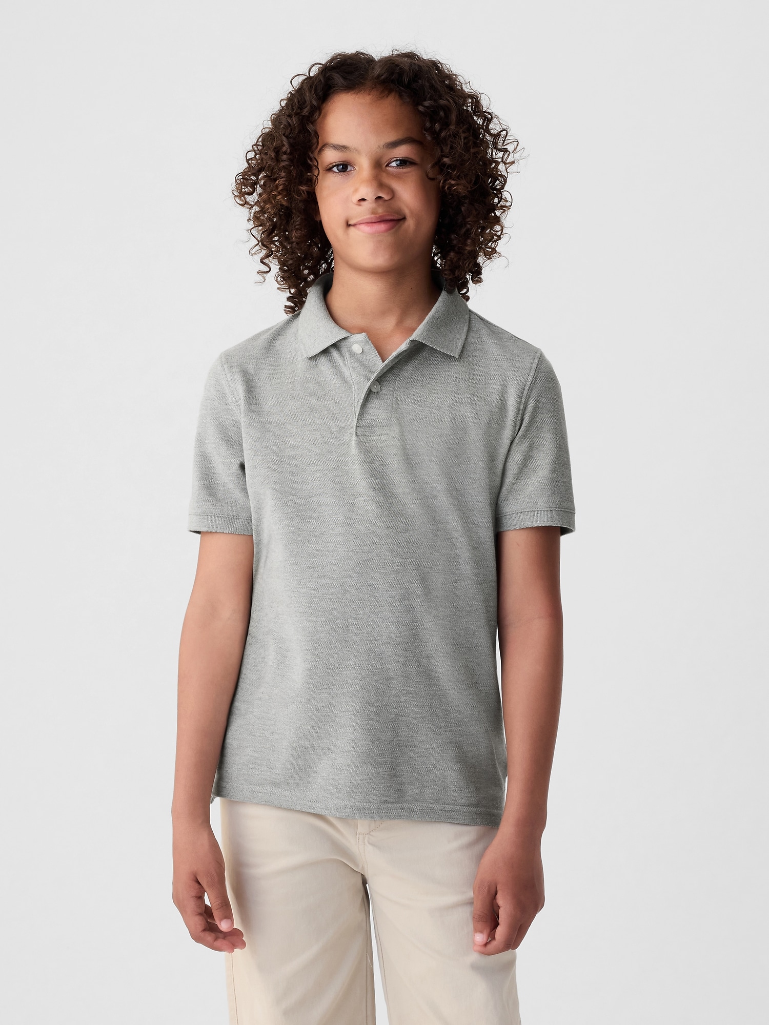 Kids Organic Cotton Uniform Polo Shirt