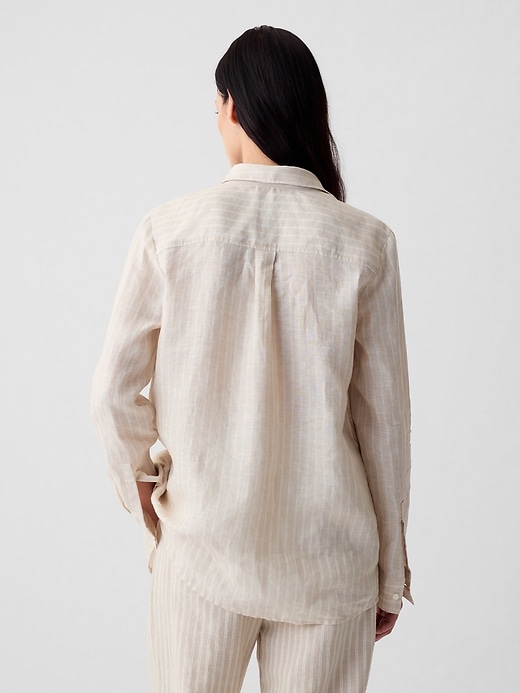 100% Linen Boyfriend Shirt | Gap