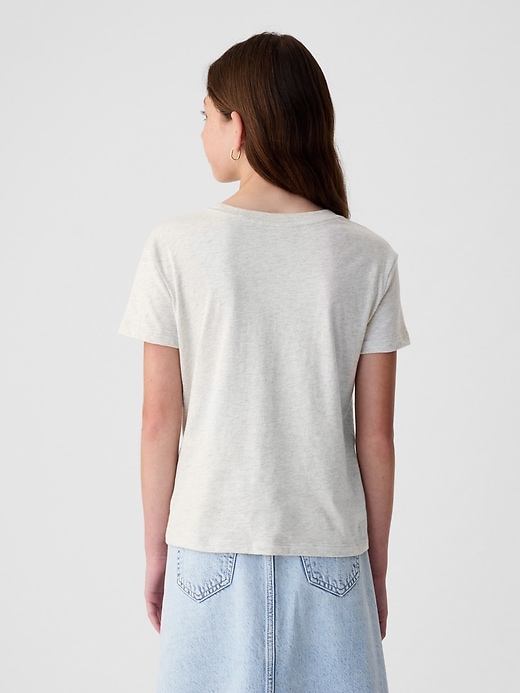 2 of 8 showing, with the color light grey heather of product Kids VintageSoft T-Shirt