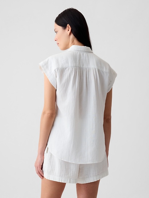 Image number 2 showing, Crinkle Gauze Shirt