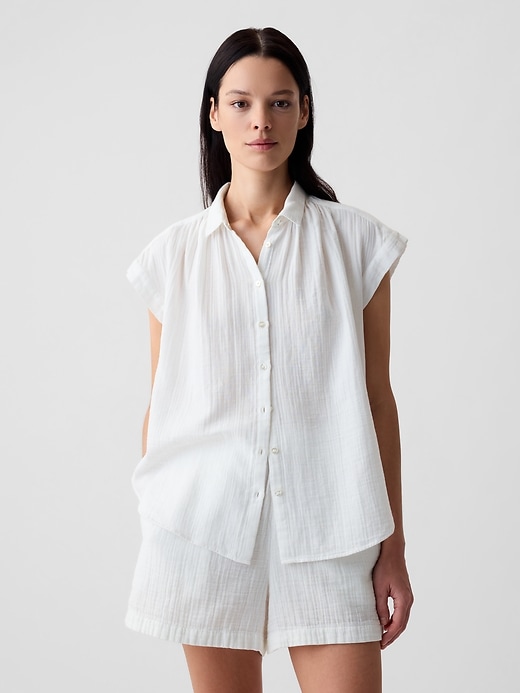 Image number 10 showing, Crinkle Gauze Shirt