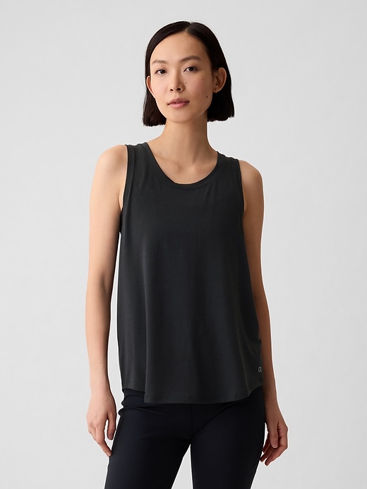 1 of 8 showing, with the color Black of product GapFit Muscle Tank Top