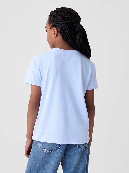 2 of 8 showing, with the color bicoastal blue of product Kids VintageSoft T-Shirt