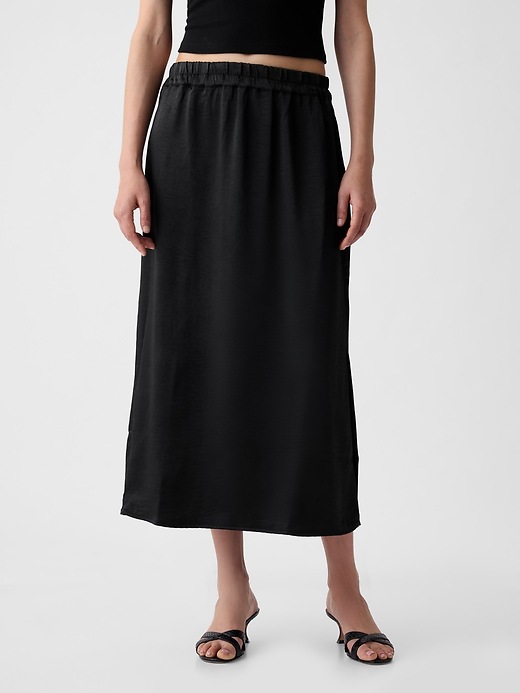 Image number 5 showing, Satin Midi Skirt