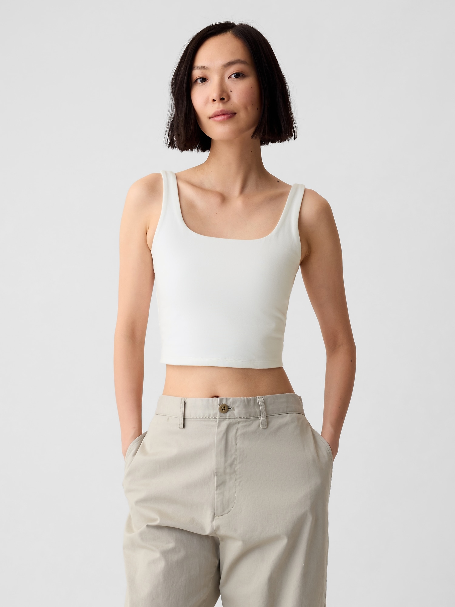 Shop Gap Compact Jersey Brami In Off White