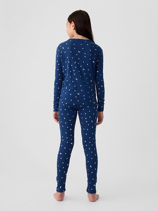 2 of 8 showing, with the color blue stars of product Kids Organic Cotton Star PJ Set