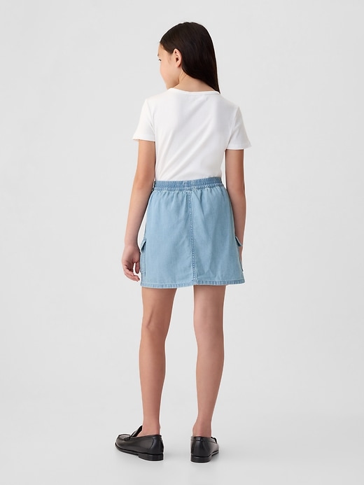 Image number 2 showing, Kids Cargo Denim Skirt