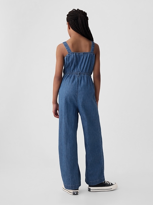 2 of 8 showing, with the color medium wash of product Kids Denim Jumpsuit
