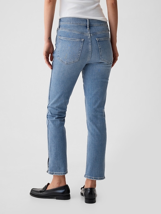 Image number 4 showing, Mid Rise Split-Hem Vintage Slim Jeans