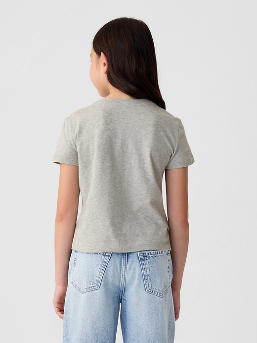 2 of 8 showing, with the color light heather grey of product Kids Graphic T-Shirt