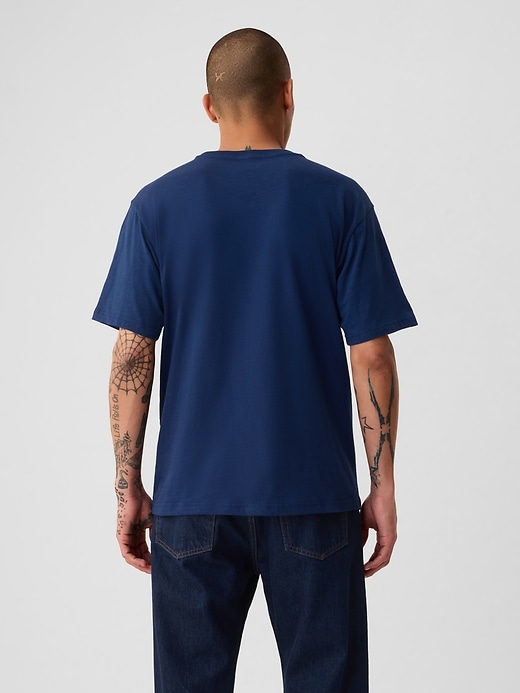 2 of 8 showing, with the color dark indigo of product Gap × Keith Haring Graphic T-Shirt