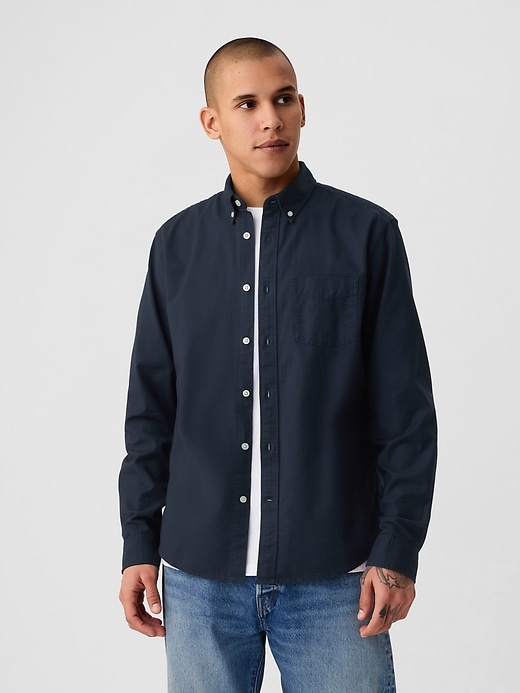 Image number 1 showing, Classic Oxford Shirt in Untucked Fit