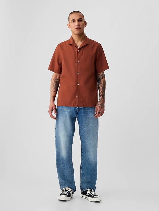 実寸XL90s OLD GAP Linen Rayon Short Sleeve 2025SS VINTAGE NEW ARRIVAL】 ・