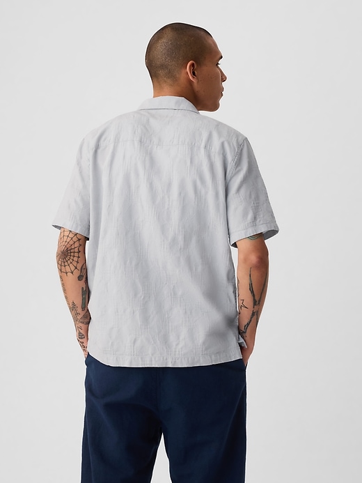 2 of 8 showing, with the color light grey of product Jacquard Resort Shirt